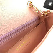 Chanel classic flap bag caviar leather sliver&gold chain 20cm - 6