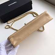 Chanel lamb skin v-type chain bag yellow  19x13.5x3.5cm - 6