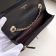 Chanel lamb skin v-type chain bag black 19x13.5x3.5cm - 4