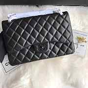 Chanel Flap Bag Lambskin Leather black A1113 30cm - 2