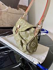 LV denim small satchel m95050 green 26*15*9cm - 3