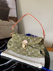 LV denim small satchel m95050 green 26*15*9cm - 1