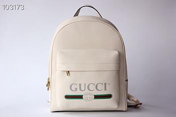 GUCCI Men's Backpack Vintage Logo White Bag 547834 32 x 41 x 18 cm