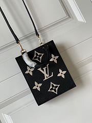 LOUIS VUITTON PETIT SAC PLAT BAG BICOLOR MONOGRAM EMPREINTE LEATHER Black M57937 14 x 17 x 5cm - 2