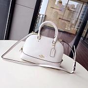 COACH Mini Shell Bag Satchel Crossgrain Leather White F57555 25 x 18 x 10cm - 6