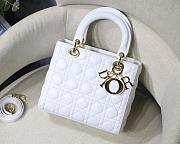 DIOR MEDIUM ULTRAMATTE LADY BAG Latte Cannage Lambskin M0565 24 x 20 x 11cm - 1