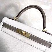 HERMES Kelly Epsom Leather Milkshake White 28cm - 5