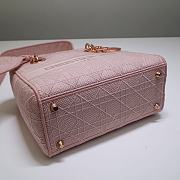 DIOR MEDIUM LADY D-LITE BAG Bois De Rose Cannage M0565OREY 24x20x11cm - 4
