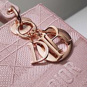 DIOR MEDIUM LADY D-LITE BAG Bois De Rose Cannage M0565OREY 24x20x11cm - 6