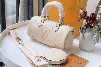 LOUIS VUITTON Papillon BB Monogram Empreinte leather in Cream M45708 20 x 10 x 10 cm