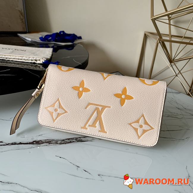 LOUIS VUITTON By The Pool Zippy Wallet Monogram Empreinte in Cream M80402 19.5 x 10.5 x 2.5 cm - 1