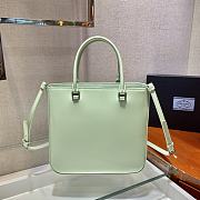 PRADA  Brushed Leather Tote Bag Surf Green 1BA330 24 x 22 x 6 cm - 3