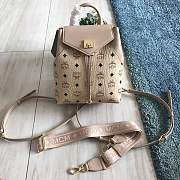 MCM Essential Backpack in Visetos Original Beige MWK9SSE05CO001 24 x 21 x 12 cm - 1