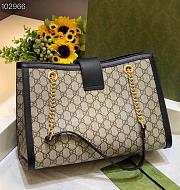 GUCCI Padlock GG Supreme Canvas Shoulder Bag Black 479197 35 x 23 x 14 cm - 4