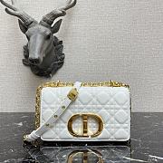 DIOR SMALL CARO BAG Ivory Supple Cannage Calfskin M9241UWHC 20 × 12 × 7 cm - 1