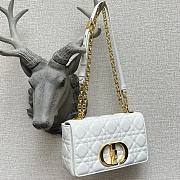 DIOR SMALL CARO BAG Ivory Supple Cannage Calfskin M9241UWHC 20 × 12 × 7 cm - 6