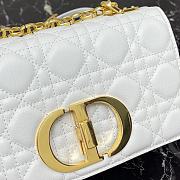 DIOR SMALL CARO BAG Ivory Supple Cannage Calfskin M9241UWHC 20 × 12 × 7 cm - 2