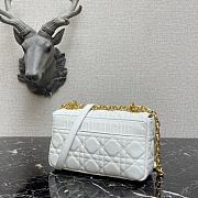 DIOR SMALL CARO BAG Ivory Supple Cannage Calfskin M9241UWHC 20 × 12 × 7 cm - 4