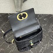 DIOR SMALL CARO BAG Black Supple Cannage Calfskin M9241UWHC 20×12×7cm  - 4