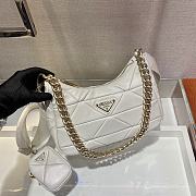 PRADA System Nappa Leather Patchwork Shoulder Bag 1BC157 24 x 18.5 x 9 cm - 4
