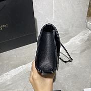 YSL Envelope Small Bag In Grained Leather Black 600195 21 × 13 × 6 cm - 3