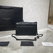 YSL Envelope Small Bag In Grained Leather Black 600195 21 × 13 × 6 cm - 6