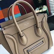 CELINE NANO LUGGAGE BAG IN DRUMMED CALFSKIN Dune 189243DRU 20 x 20 x 10 cm - 5