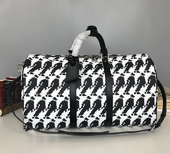 LOUIS VUITTON Limited Edition Michael Jackson Keepall 45 Black And White  45 x 27 x 20 cm