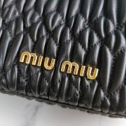 MIUMIU CRYSTAL CLOQUÉ NAPPA LEATHER BUCKET BAG Black 5BE050 20 x 12 x 21 cm  - 4