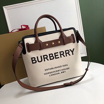 BURBERRY The Belt Medium Tote Bag In Brown/black 40 x 20 x 39cm