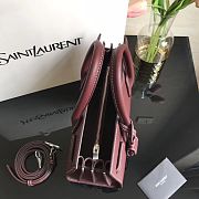 YSL CLASSIC SAC DE JOUR BABY IN GRAINED LEATHER Opyum Red 421863 26 x 20.5 x 12.5 cm - 4
