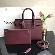 YSL CLASSIC SAC DE JOUR BABY IN GRAINED LEATHER Opyum Red 421863 26 x 20.5 x 12.5 cm - 2