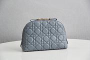 DIOR CARO BEAUTY POUCH Blue Cannage Lambskin 330 23 x 15.5 x 7.5 cm - 1