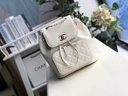 CHANEL Business Affinity Backpack White Leather A93748 25 x 24 x 17 cm - 1