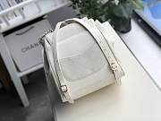 CHANEL Business Affinity Backpack White Leather A93748 25 x 24 x 17 cm - 6