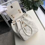 CHANEL Business Affinity Backpack White Leather A93748 25 x 24 x 17 cm - 4