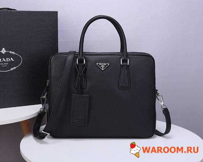 PRADA Saffiano Leather Work Bag Black 2VE011 36 x 28 x 46.5 cm - 1