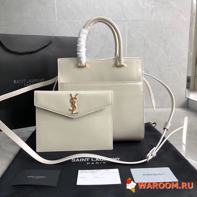 YSL UPTOWN SMALL TOTE IN GRAIN DE POUDRE EMBOSSED LEATHER 5612031KA0J9207 23 x 23 x 11cm - 1