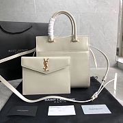 YSL UPTOWN SMALL TOTE IN GRAIN DE POUDRE EMBOSSED LEATHER 5612031KA0J9207 23 x 23 x 11cm - 1