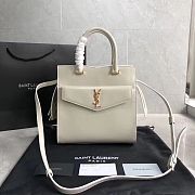 YSL UPTOWN SMALL TOTE IN GRAIN DE POUDRE EMBOSSED LEATHER 5612031KA0J9207 23 x 23 x 11cm - 3