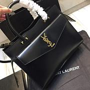 YSL UPTOWN MEDIUM TOTE IN GRAIN DE POUDRE EMBOSSED LEATHER Black 5576531KA0J1000 31 x 24 x 16 cm - 1