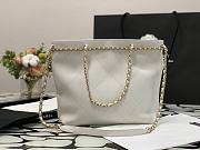 CHANEL SMALL SHOPPING BAG Calfskin & Gold-Tone Metal White AS2374 24 x 31 x 7 cm - 5