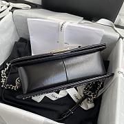 CHANEL Small Chevron Boy Bag Silver A67085 12 x 20 x 8.5 cm - 5