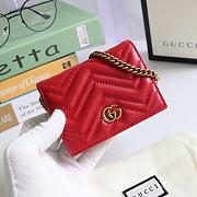 GUCCI GG Marmont Card Case Wallet Red ‎625693 11 x 8.5 x 3 cm - 5