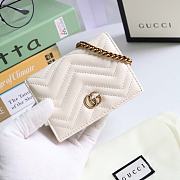 GUCCI GG Marmont Card Case Wallet White ‎625693 11 x 8.5 x 3 cm  - 3