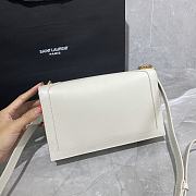 YSL BOOK BAG IN SMOOTH LEATHER White 532756  24 × 14 × 8 cm - 3