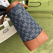 GUCCI Ophidia GG Medium Tote Blue And Ivory Denim 631685 38 x 28 x 14 cm - 6