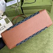 GUCCI Ophidia GG Medium Tote Blue And Ivory Denim 631685 38 x 28 x 14 cm - 5