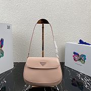 PRADA Cleo Brushed Leather Shoulder Bag With Flap Orchid Pink 1BD311 23 x 18 x 2.5 cm - 1