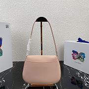 PRADA Cleo Brushed Leather Shoulder Bag With Flap Orchid Pink 1BD311 23 x 18 x 2.5 cm - 2